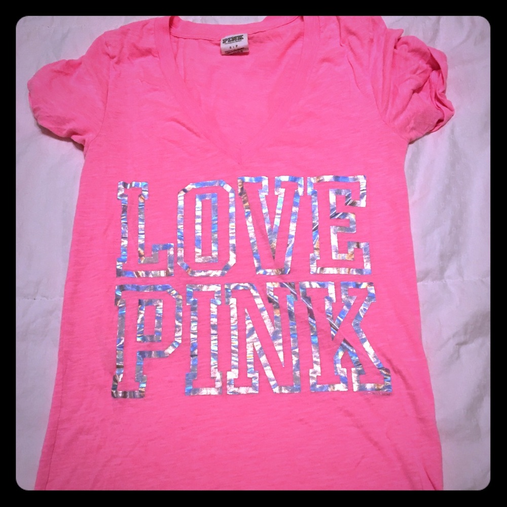 Love pink tee shirt